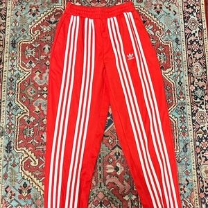 Adidas x Ji Won Choi red striped jogger track pants size XS fits S-M RARE Unisex